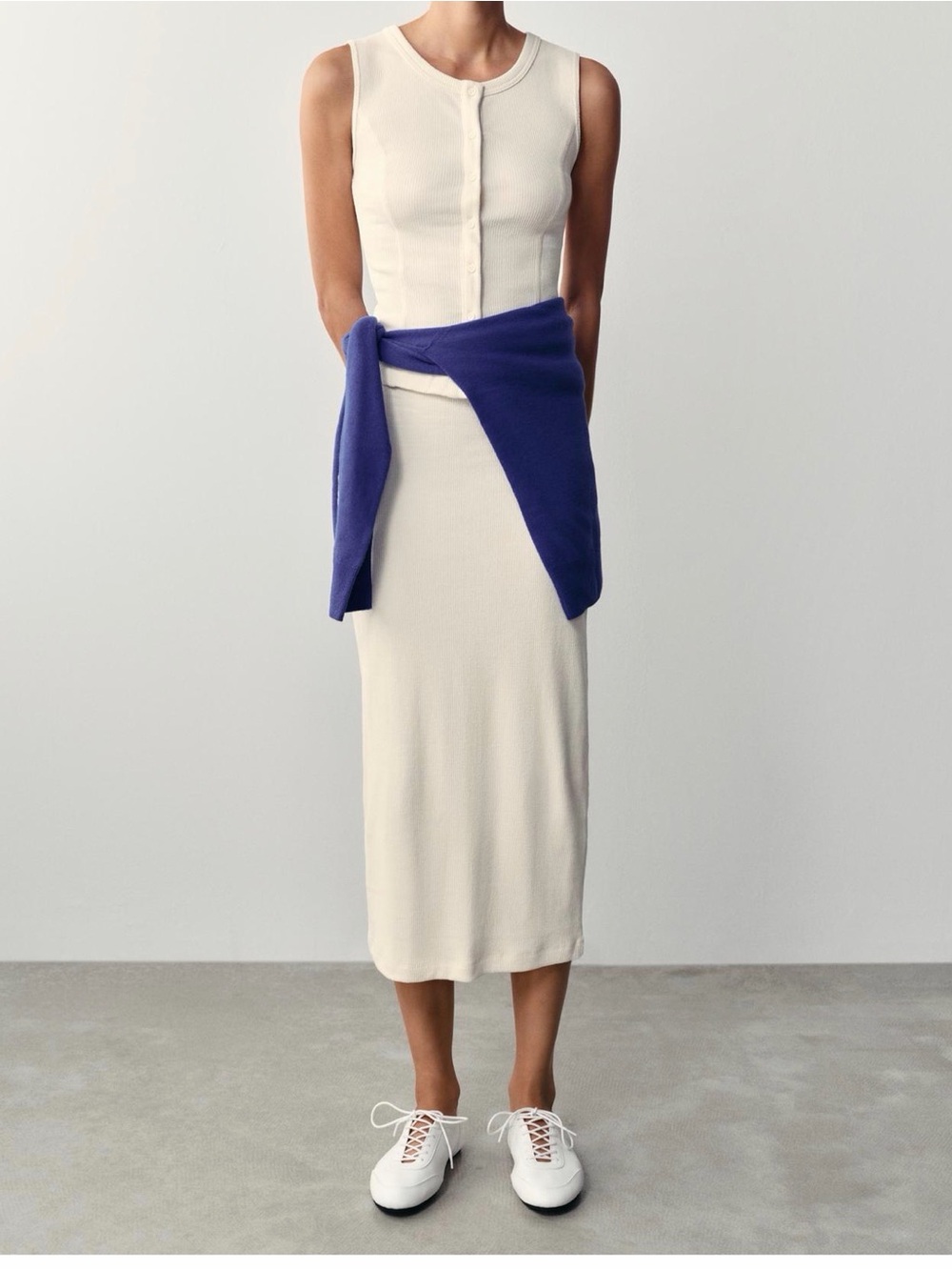 Ribbed button up vest
